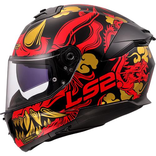 LS2 FF808 STREAM II Drako Black/Red