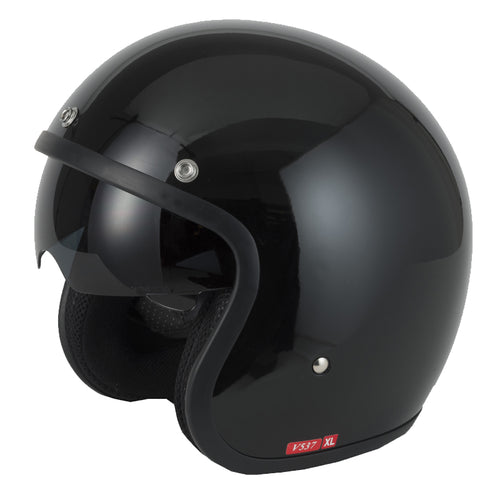 Vcan V537 Gloss Black Helmet