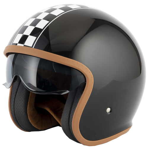 Vcan H589 Classic Victory Gloss Black Helmet