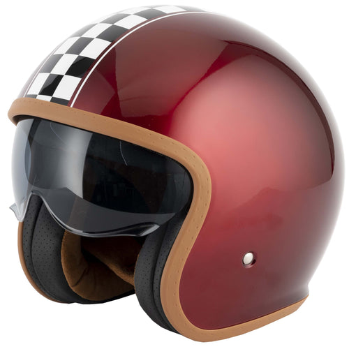 Vcan H589 Classic Victory Gloss Burgundy Helmet