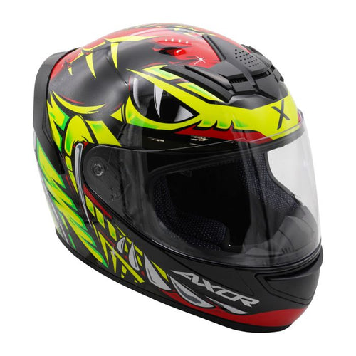 Axor Helmet Rage Full Face - Python Red Yellow Black Gloss