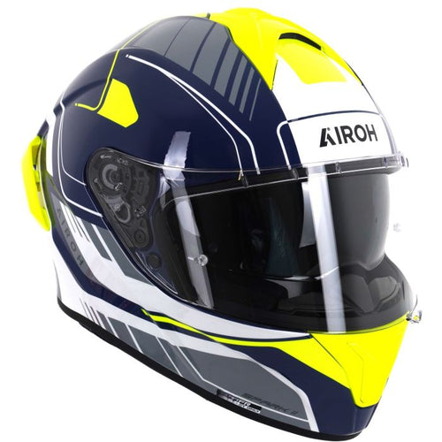Airoh Spark 2 Chrono Helmet - Blue/Yellow Gloss