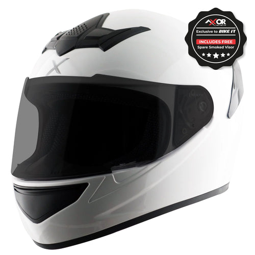 Axor Rage Full Face Helmet - Gloss White