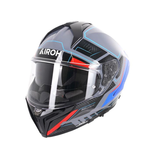 Airoh Matryx Helmet - Rocket Blue/Red Gloss