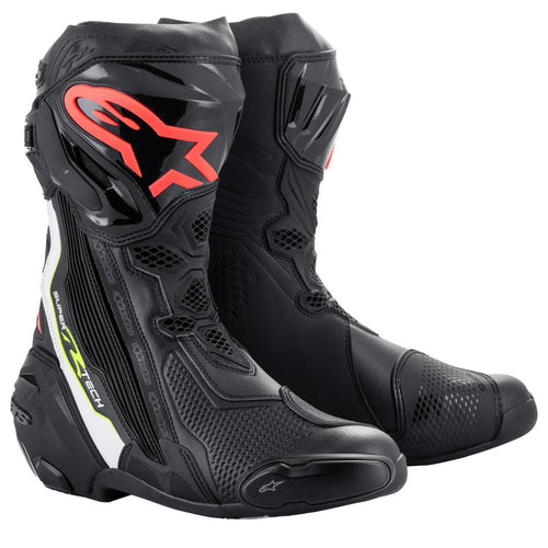 Alpinestars Supertech R Black/White/Red Fluo/Yellow Fluo Boots