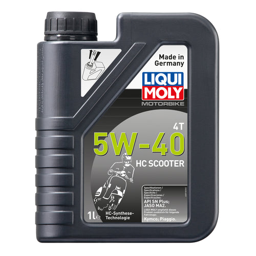 Liqui Moly Oil 4 Stroke - Semi Synth - HC Scooter - 5W-40 1L #20829 #API-SN JASO-MA2