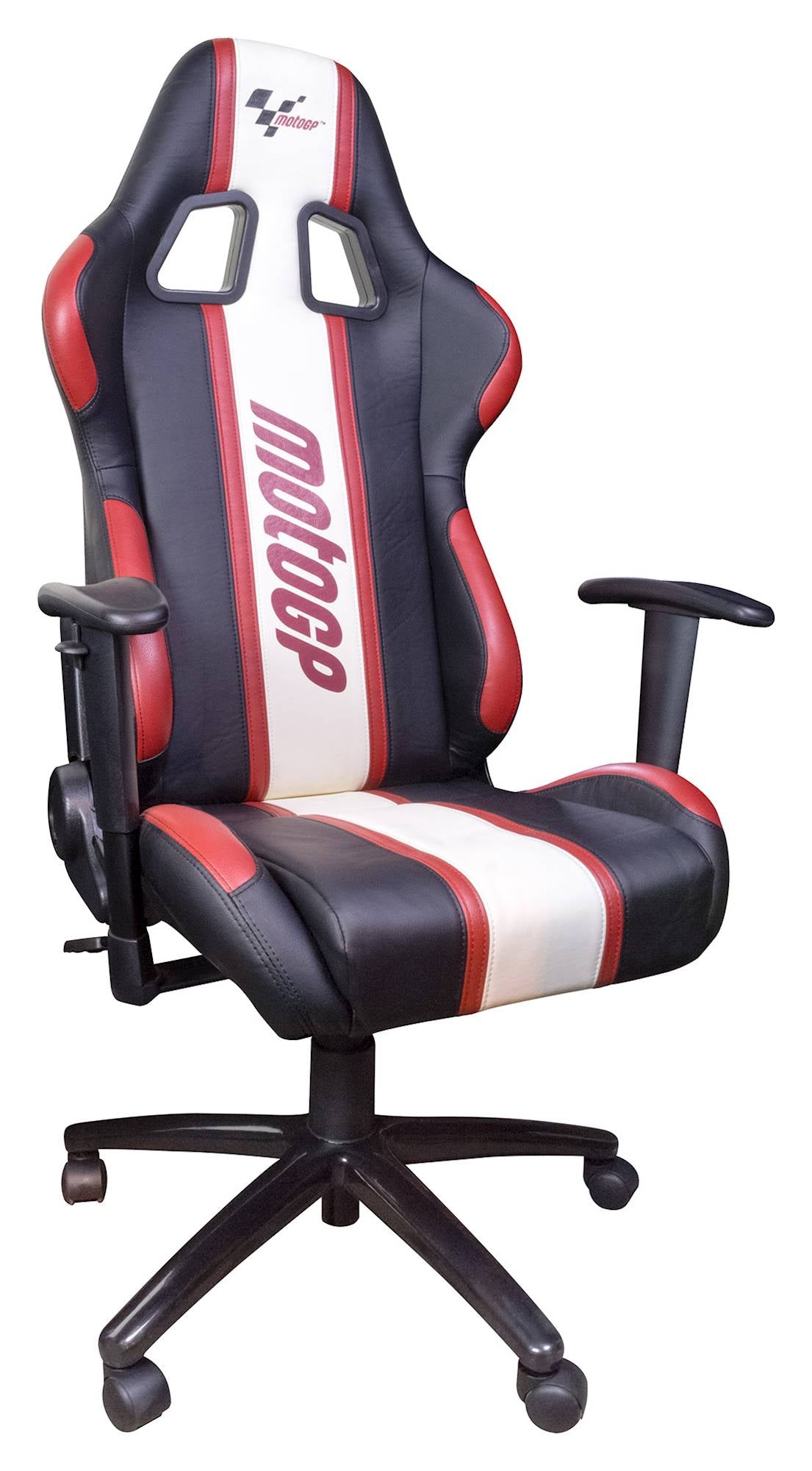 MotoGP Team Chair With Armrests Red / White / Black - Bikerswear