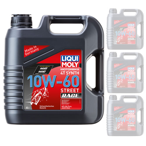Liqui Moly Oil 4 Stroke - Fully Synth - Street Race - 10W-60 4L [1687] (Box Qty 4)