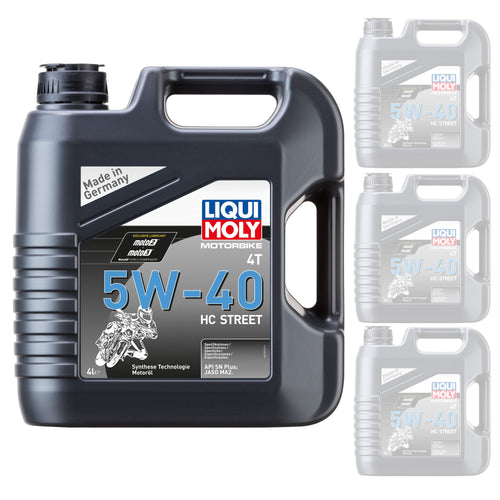 Liqui Moly Oil 4 Stroke - Semi Synth - Hc Street - 5W-40 4L [20751] (Box Qty 4)