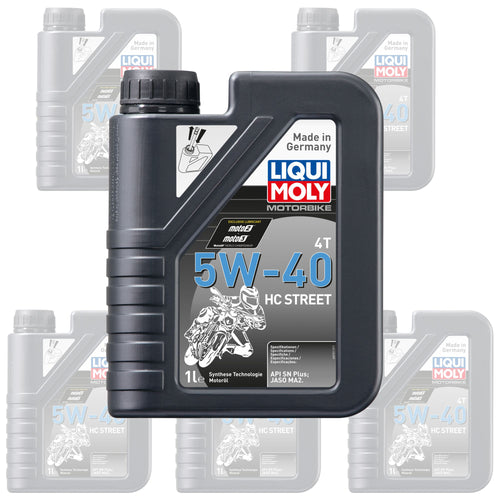 Liqui Moly Oil 4 Stroke - Semi Synth - Hc Street - 5W-40 1L [20750] (Box Qty 6)