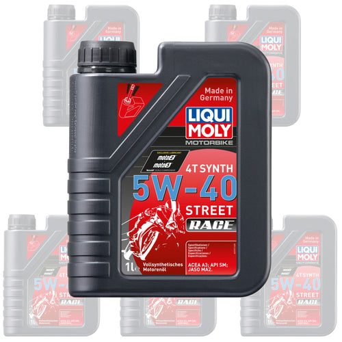Liqui Moly Oil 4 Stroke - Fully Synth - Street Race - 5W-40 1L [2592] (Box Qty 6)