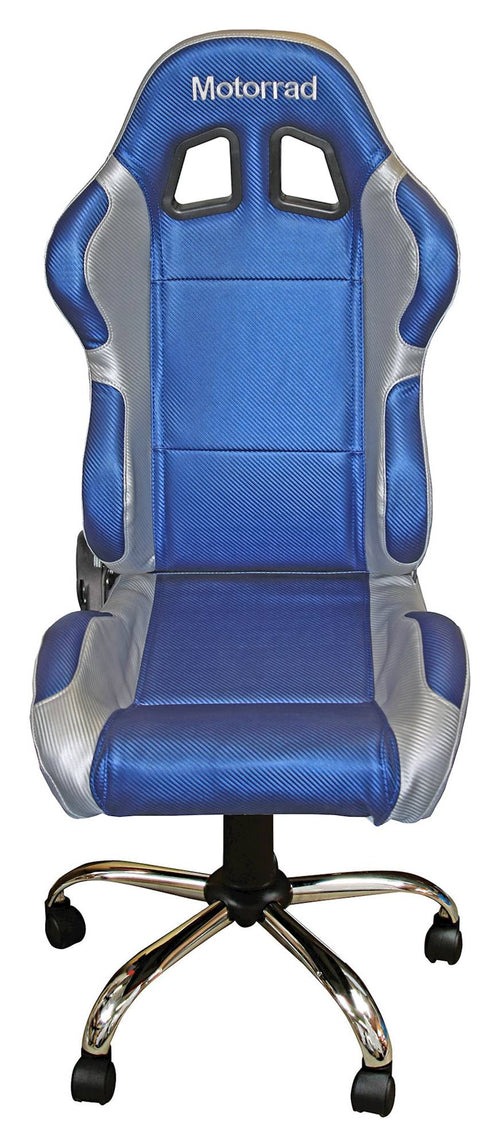 BikeTek Team Chair Blue With Silver Trim - Motorrad
