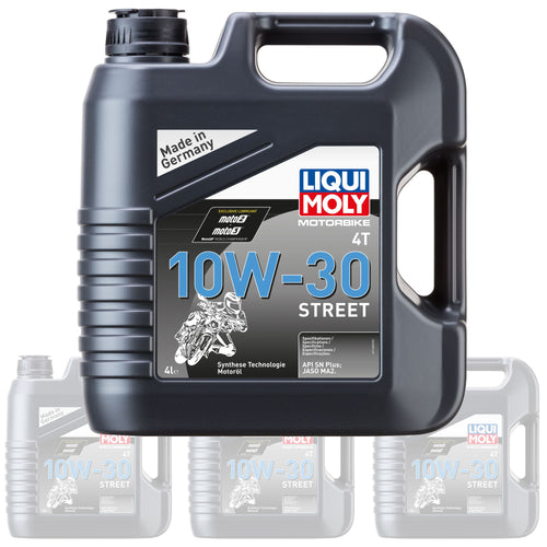 Liqui Moly Oil 4 Stroke - Semi Synth - Street - 10W-30 4L [1688] (Box Qty 4)