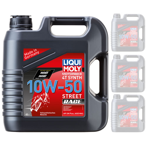 Liqui Moly Oil 4 Stroke - Fully Synth - Street Race - 10W-50 4L [1686] (Box Qty 4)