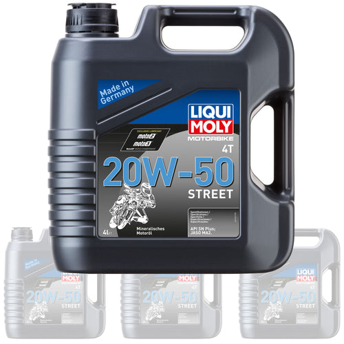 Liqui Moly Oil 4 Stroke - Mineral - 20W-50 Street 4L [1696] (Box Qty 4)