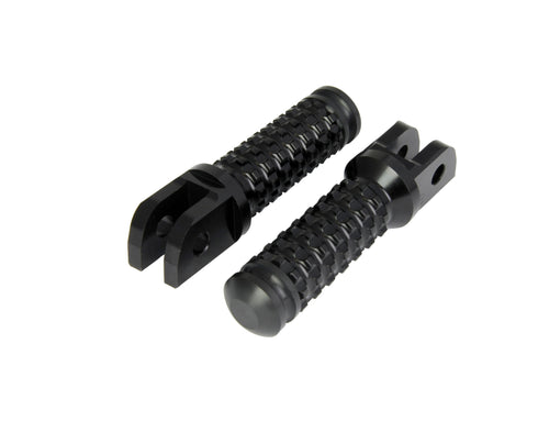 BikeTek Ally Footpegs With Slider (Pair) Kawasaki Front Black KW11F