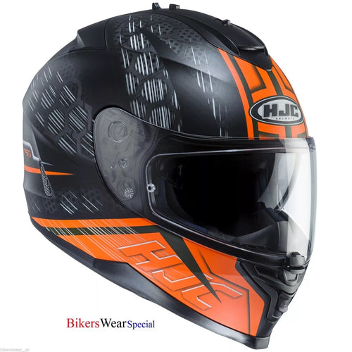 HJC IS-17 Enver Black/Orange Pinlock Helmet