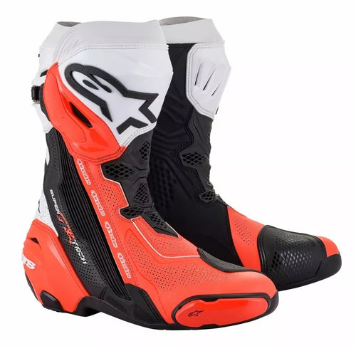 Alpinestars Supertech R BLACK WHITE RED FLUO (124)