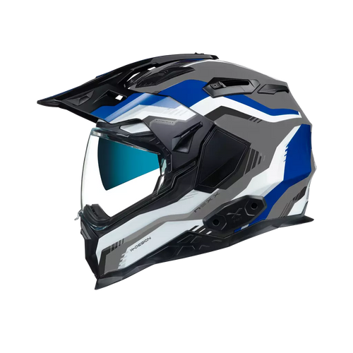 Nexx X WED 2 Columbus Blue / Grey Adventure Helmet