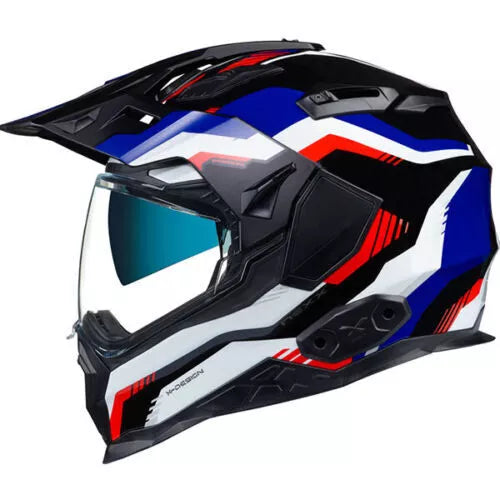 Nexx X WED 2 Columbus Blue / Red Adventure Helmet