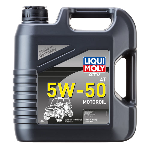 Liqui Moly Oil 4 Stroke - Semi Synth - ATV Motor Oil - 5W-50 4L #20738 #API-SN JASO-MA2