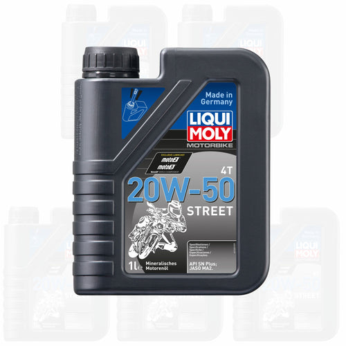 Liqui Moly Oil 4 Stroke - Mineral - 20W-50 Street 1L [1500] (Box Qty 6)
