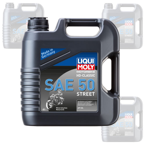 Liqui Moly Oil 4 Stroke - Mineral - Hd-Classic Sae 50 Street 4L [1230] (Box Qty 4)