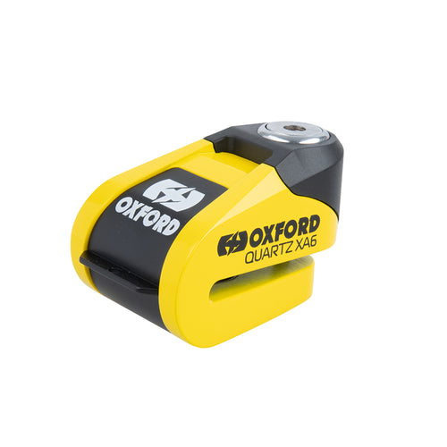 Oxford Quartz XA6 Alarm Disc Lock Yellow/Black - 6mm