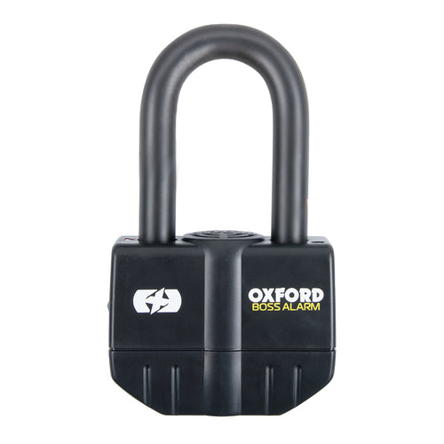 Oxford Boss Alarm 16mm Padlock Black - 16mm