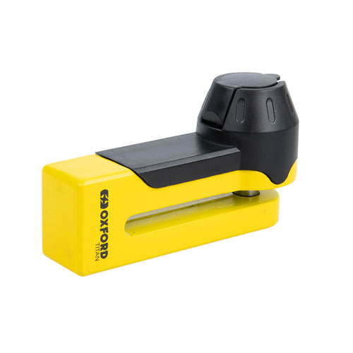 Oxford Titan 10mm Pin Disc Lock Yellow incl. Pouch - 10mm