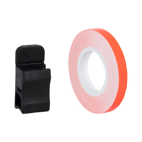 Oxford Wheel Stripes Flo Orange + Appl 7mmx6m - 6m x 7mm