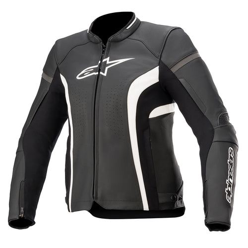 Alpinestars Stella Kira V2 Leather Jkt Black/White - 40