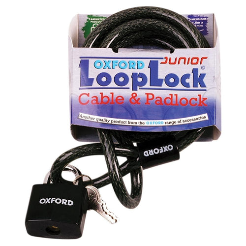 OXFORD LOOP LOCK15 CABLE LOCK + MINI SHACKLE 15MM X 2M
