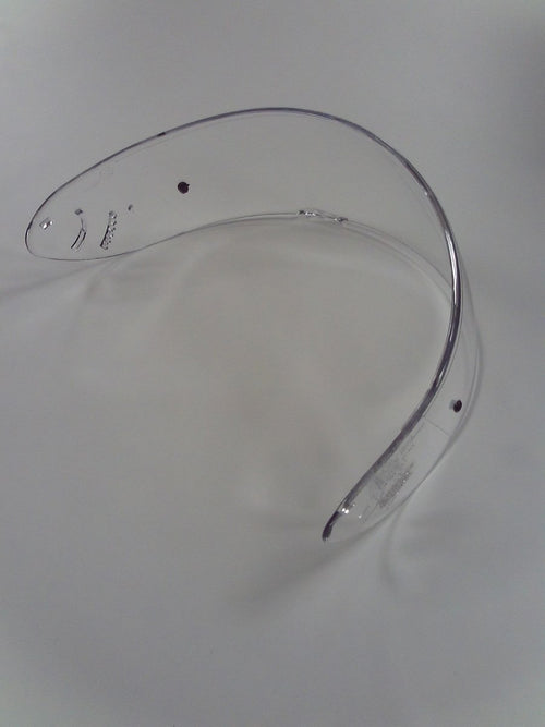 RACE SUPPORT VISOR CW-1 PN CLEAR DRILLED & PLUGGED