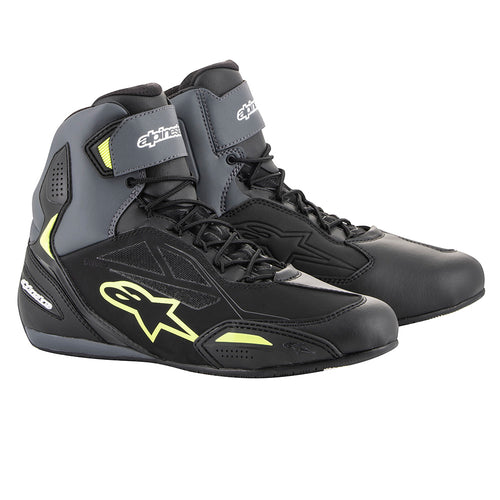 Alpinestars Faster 3 Drystar Shoes Black Grey & Yellow Fluo - 38