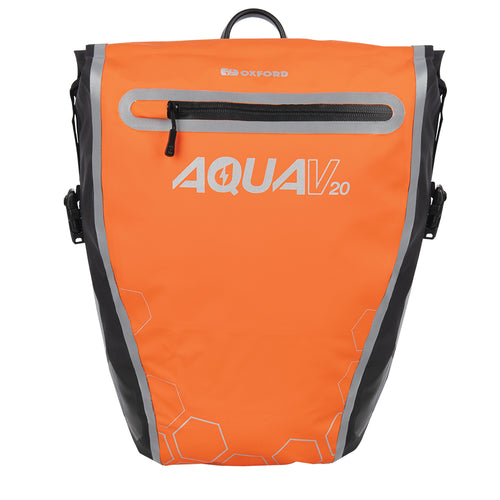 Oxford Aqua V 20 Single QR Pannier Bag Orange/Black - 20L