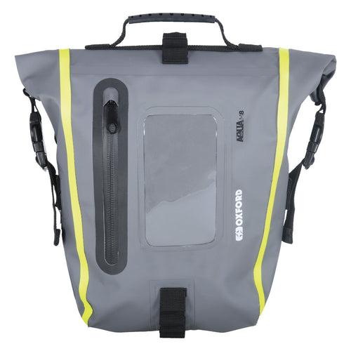 Oxford Aqua M8 Tank Bag Black/ Grey/ Fluo - 8L