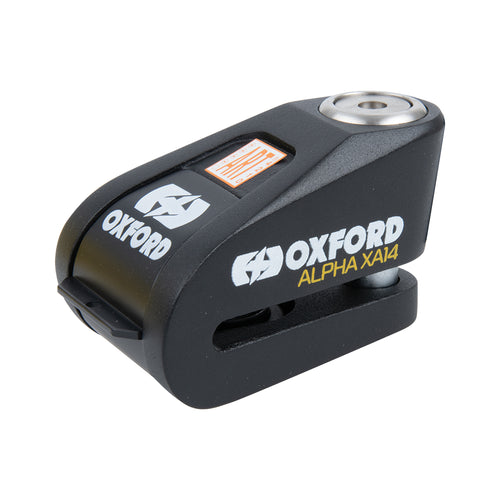 Oxford Alpha XA14 Alarm Disc Lock Black/Black - 14mm