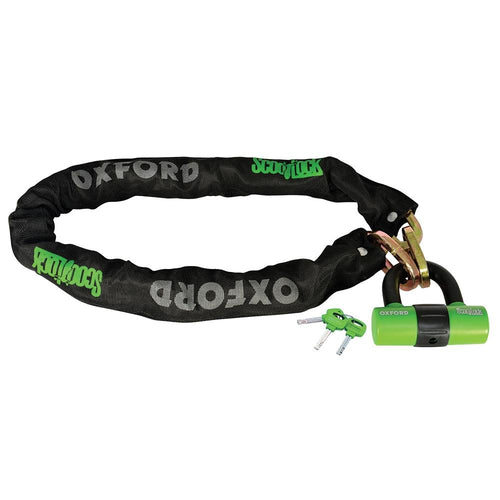 OXFORD SCOOTCHAIN - HEAVY DUTY CHAIN & PADLOCK (9.5MM SQ X 1.4M)