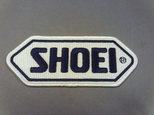 Shoei Cloth-Sew on Badge White Base