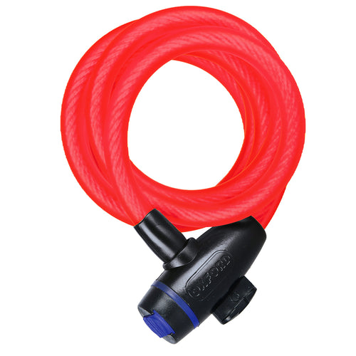 Oxford Cable Lock 12mm x 1800mm Red - 12mm x 1.8m