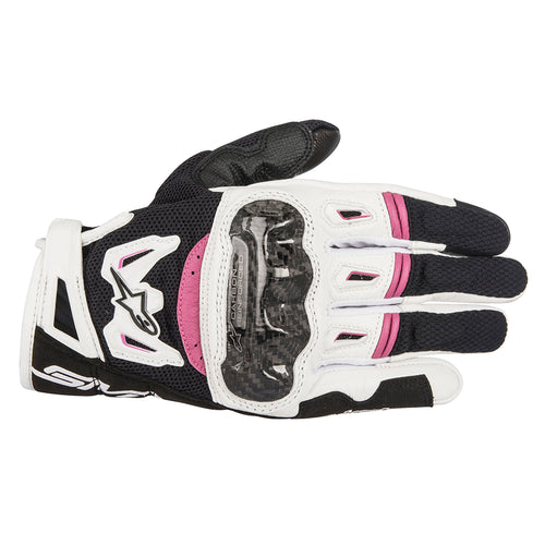 Alpinestars Stella SMX 2 v2 Air Carbon Gloves Black White & Fuchsia - M