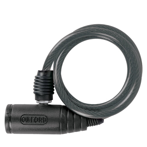 Oxford Bumper Cable Lock Smoke 6mm x 600mm - 6mm x 0.6m