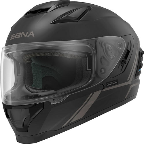 Sena Strycker Full Face Helmet With Mesh Interscom Matt Black