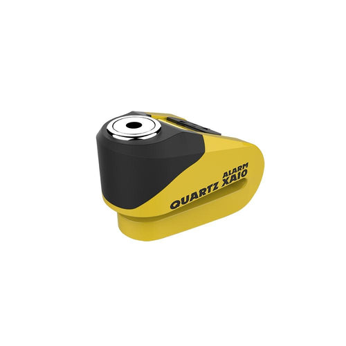 OXFORD QUARTZ XA10 ALARM DISC LOCK (10MM PIN) YELLOW - BLACK