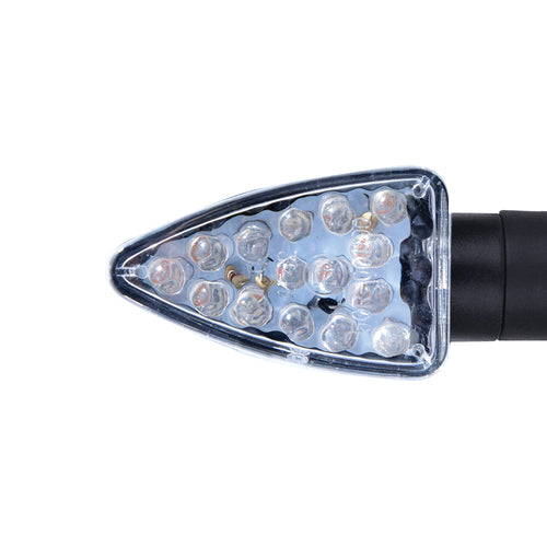 Oxford Arrow Indicator Blk shortstem Clear Lens