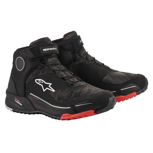Alpinestars CR-X Drystar Riding Shoes Black Camo Red - 10
