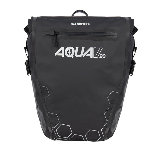 Oxford Aqua V 20 Single QR Pannier Bag Black - 20L