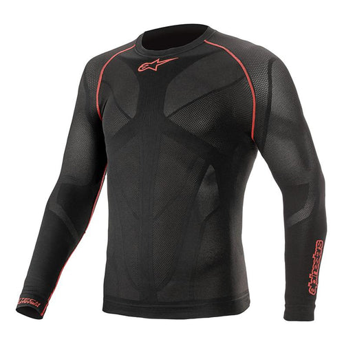 Alpinestars Ride Tech V2 Top Long Sleeve Summer Black Red - M/L