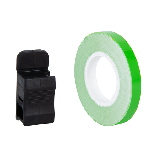 Oxford Wheel Stripes Fluro Green + Appl 7mmx6m - 6m x 7mm